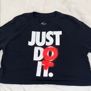 Nike Black Just Do It Crop Top